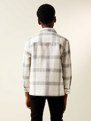 Grey/White Check Zip Through Overshirt (3-16yrs) - Image 2 of 9