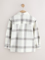 Grey/White Check Zip Through Overshirt (3-16yrs) - Image 5 of 9