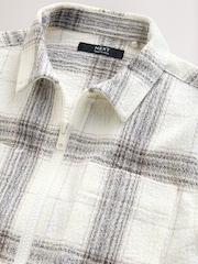 Grey/White Check Zip Through Overshirt (3-16yrs) - Image 6 of 9