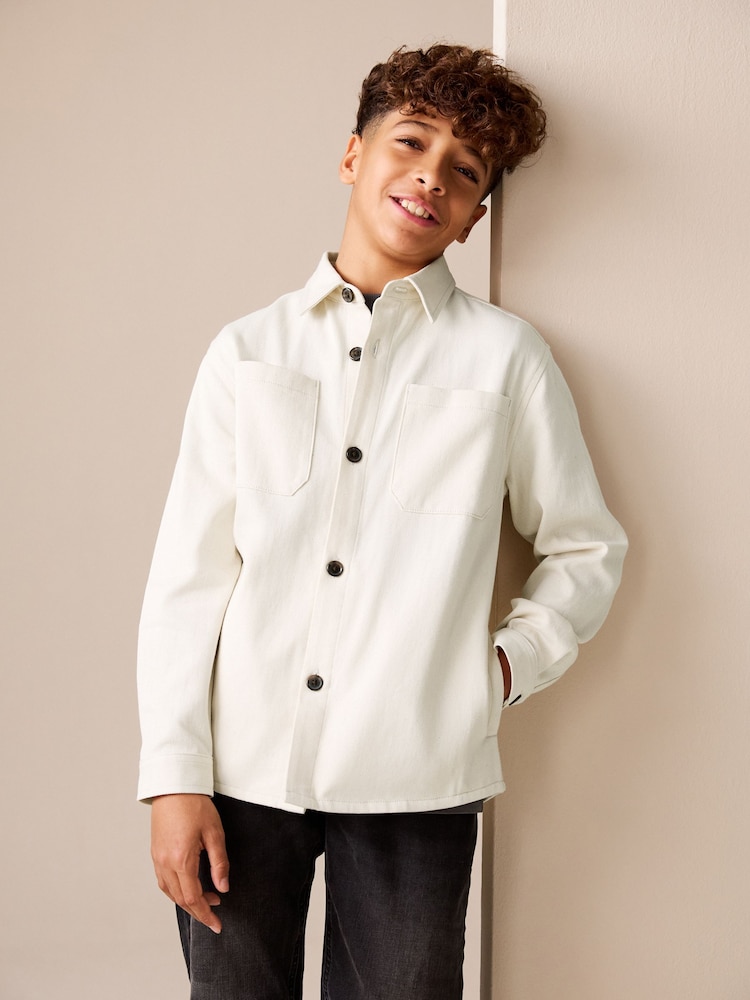 Ecru Canvas Overshirt (3-16yrs) - Image 1 of 7