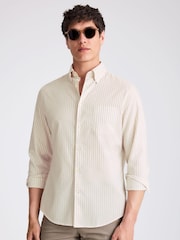 MOSS Brown Lightweight Oxford Shirt - Image 1 of 4