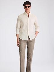 MOSS Brown Lightweight Oxford Shirt - Image 2 of 4