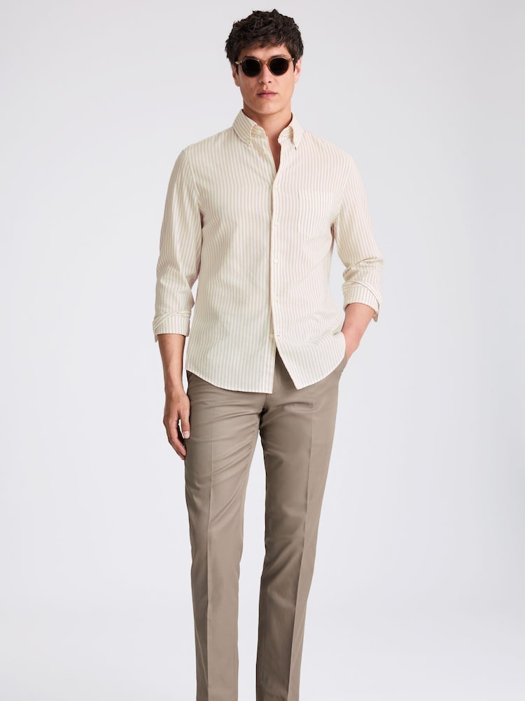MOSS Brown Lightweight Oxford Shirt - Image 2 of 4
