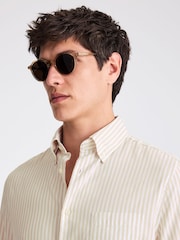 MOSS Brown Lightweight Oxford Shirt - Image 3 of 4
