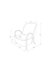 Relaxed Linen Look Rust Brown Hensley Wooden Accent Chair - Image 3 of 10