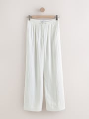 White Superwide Pleated Trousers - Image 1 of 3