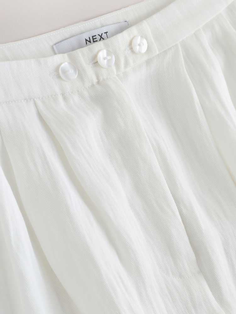 White Superwide Pleated Trousers - Image 9 of 9