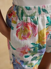 Joules Multi Floral Pull On Linen Short - Image 4 of 7