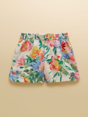 Joules Multi Floral Pull On Linen Short - Image 7 of 7