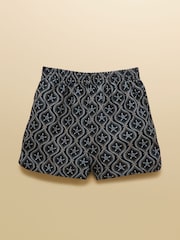 Joules Navy Starfish Pull On Pure Linen Short - Image 9 of 9