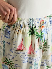 Joules Crotchet Trim Coastal Scene Pull On Short - Image 5 of 9