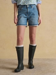 Joules Mid Indigo Blue Denim Shorts - Image 1 of 8