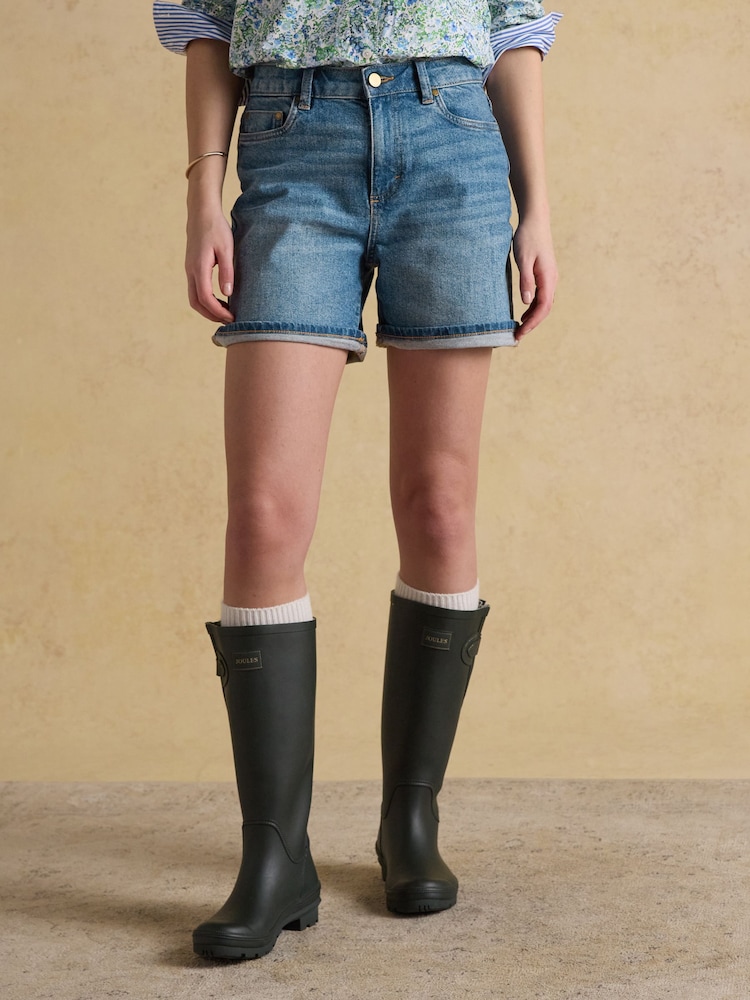 Joules Mid Indigo Blue Denim Shorts - Image 1 of 8