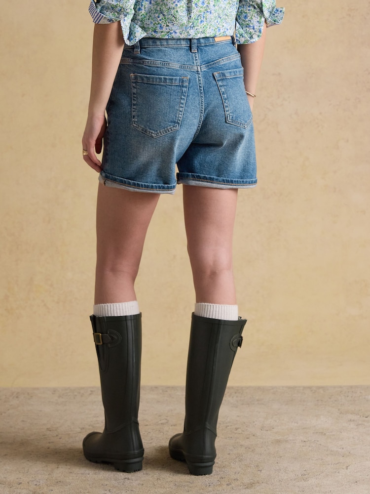 Joules Mid Indigo Blue Denim Shorts - Image 2 of 8