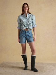 Joules Mid Indigo Blue Denim Shorts - Image 3 of 8