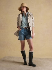 Joules Mid Indigo Blue Denim Shorts - Image 6 of 8