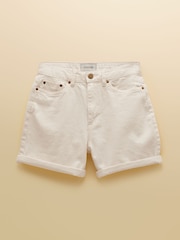 Joules Cream Denim Shorts - Image 8 of 8