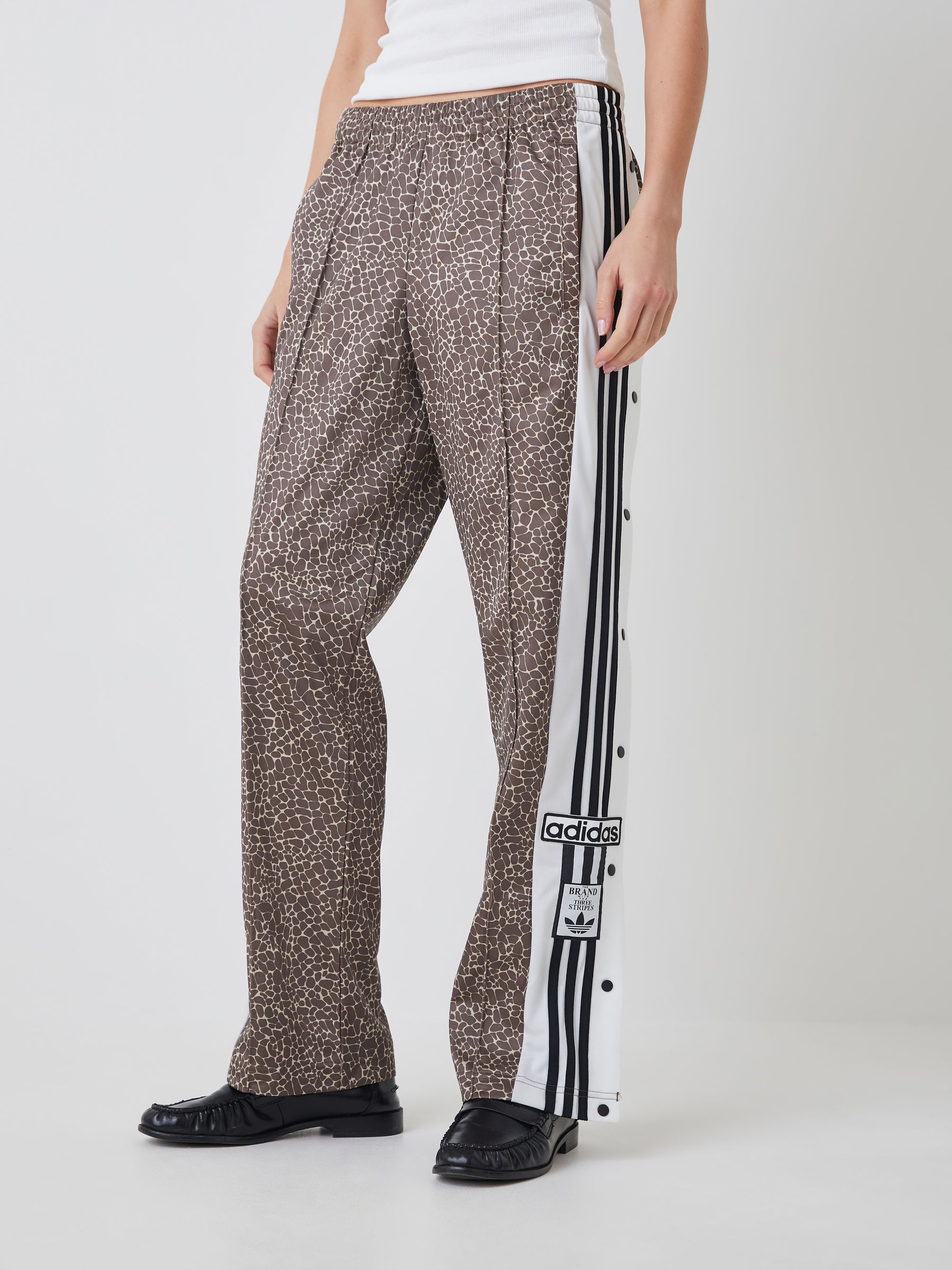 Buy adidas Originals Brown All Over Animal Print Adibreak Trousers