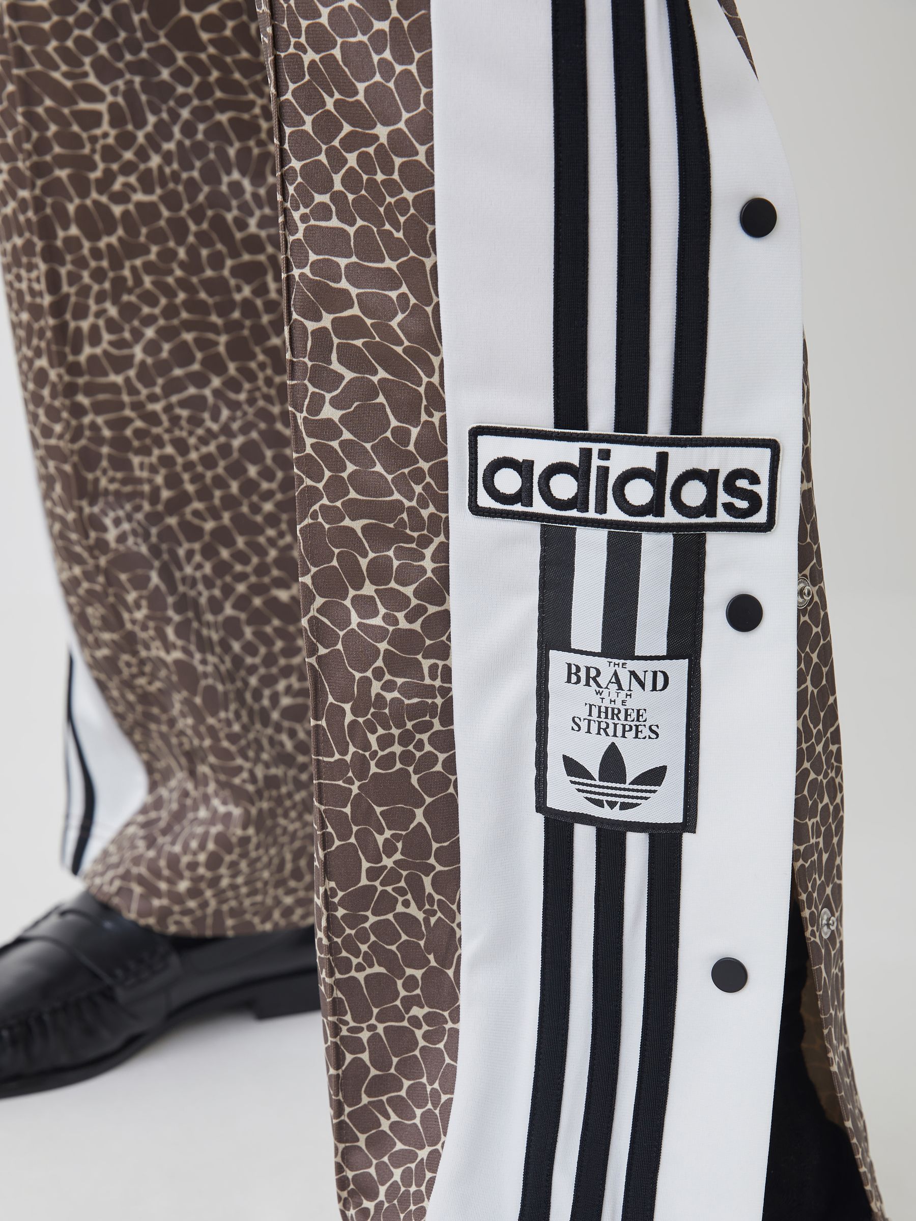 Buy adidas Originals Brown All Over Animal Print Adibreak Trousers