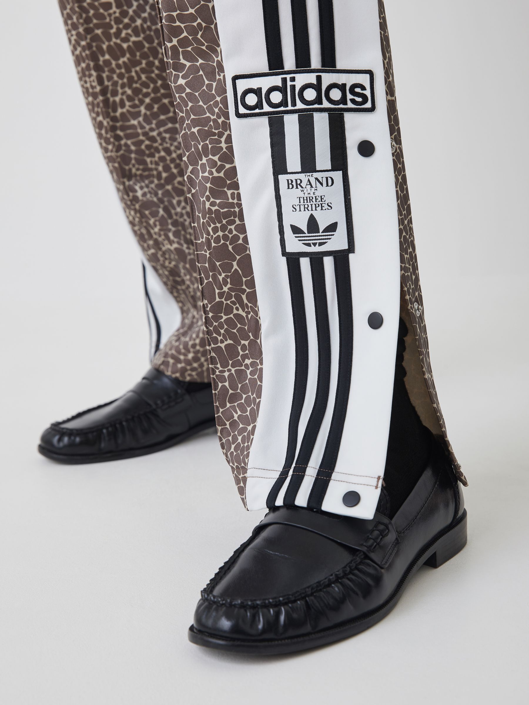 Buy adidas Originals Brown All Over Animal Print Adibreak Trousers
