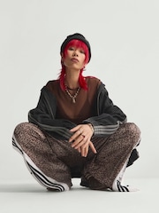 adidas Originals Brown All Over Animal Print Adibreak Trousers - Image 7 of 13