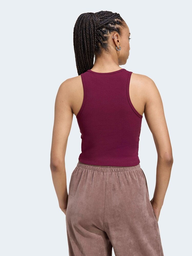 adidas Originals Red Essentials Vest Top - Image 2 of 6 adidas Originals Red Essentials Vest Top - Image 2 of 6