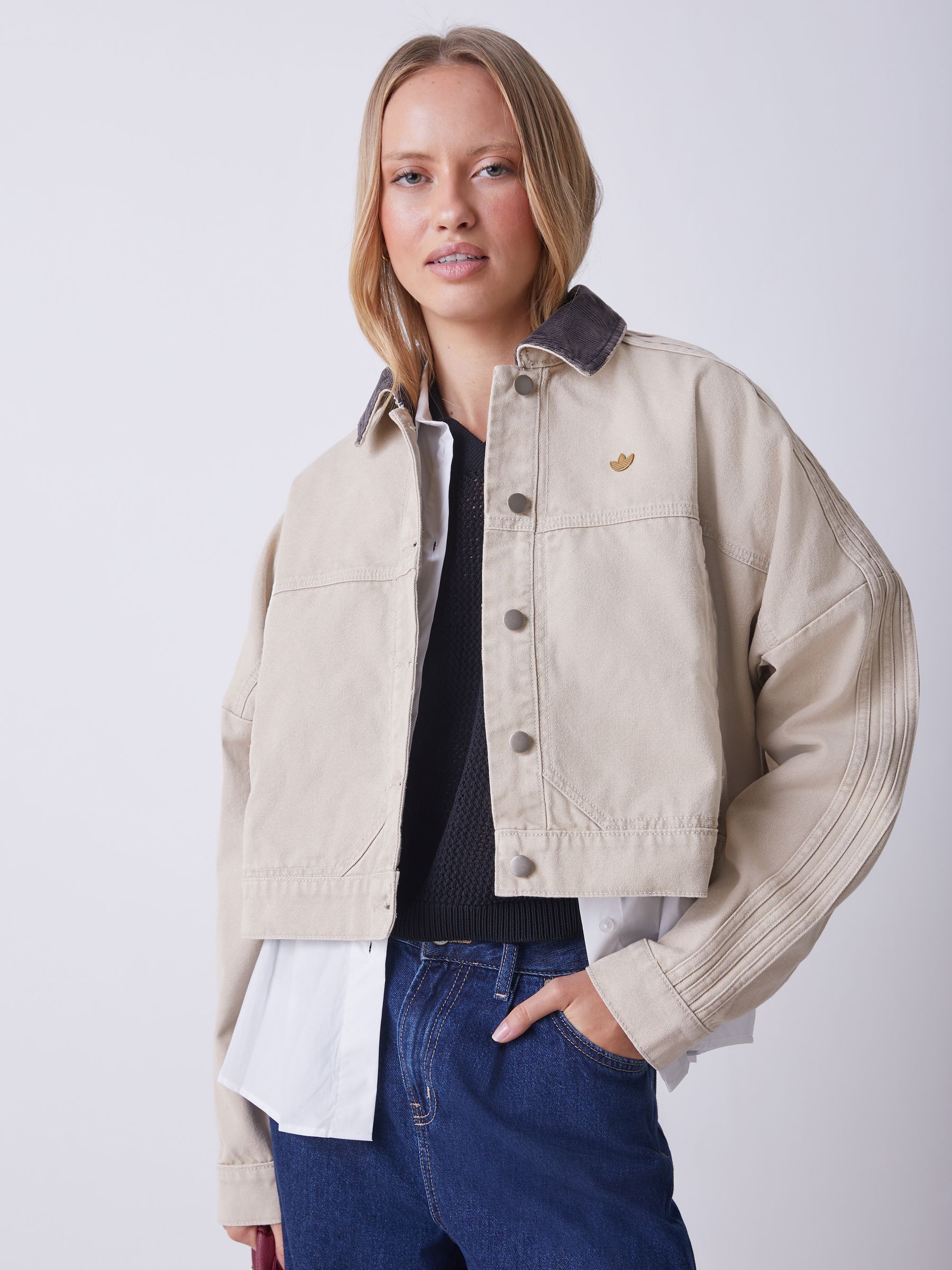 Buy adidas Originals Brown Canvas Track Top from Next USA