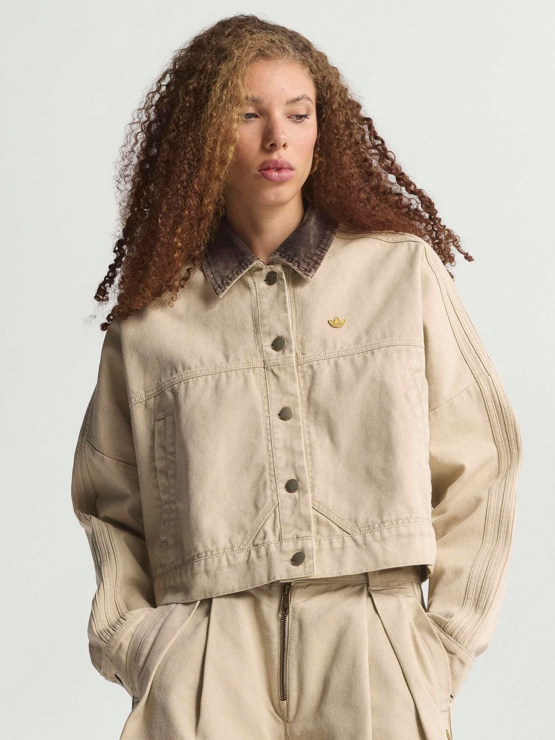 Buy adidas Originals Brown Canvas Track Top from Next Romania