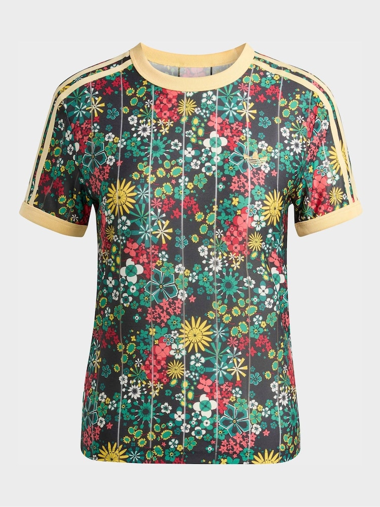 adidas Originals Black 3-Stripe Slim T-Shirt - Image 1 of 1