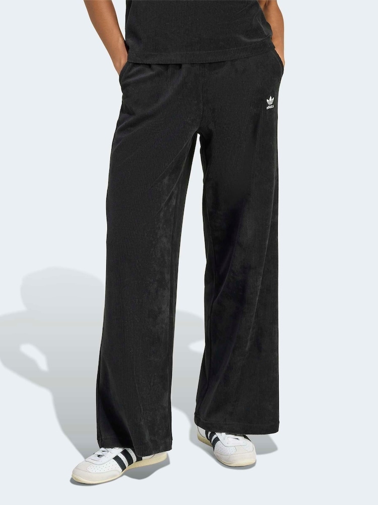 adidas Originals Black Essentials Chenile Track Trousers - Image 1 of 6