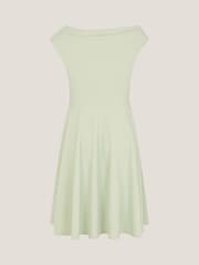 Monsoon Green One Shoulder Drape Skater Dress - Image 2 of 3
