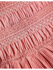 Monsoon Pink Baby Smocked Puff Sleeve Dress - Image 3 of 4