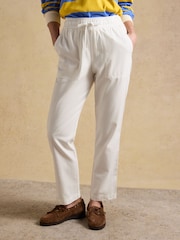 Joules Ecru Relaxed Chino Tapered Trousers - Image 1 of 8