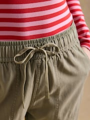 Joules Khaki Green Relaxed Chino Tapered Trousers - Image 6 of 10