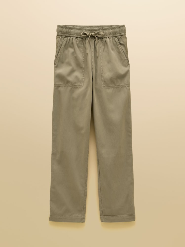 卡其綠色 - Joules Relaxed Chino Tapered Trousers - 圖片 8，共 8