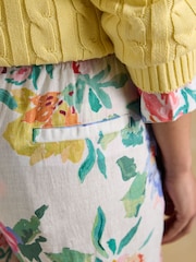 多色花卉 - Joules Relaxed Wide Leg Trousers with Linen - 10的图像9｝