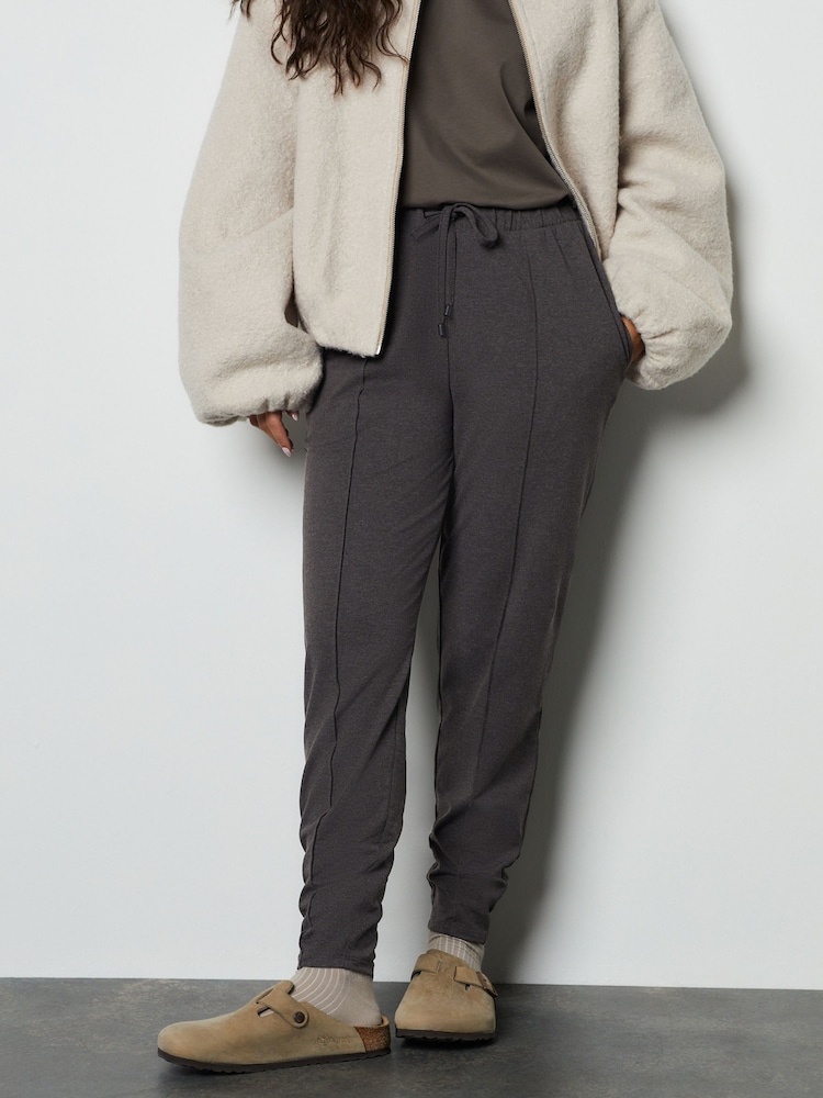 Charcoal Grey Marl Jersey Joggers - Image 2 of 7 Charcoal Grey Marl Jersey Joggers - Image 2 of 7