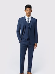 Ted Baker Tailoring Blue Performance Panama Jacket - Image 3 of 7