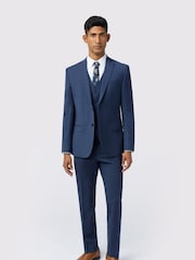 Ted Baker Tailoring Blue Performance Panama Jacket - Image 4 of 7