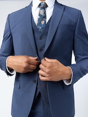 Ted Baker Tailoring Blue Performance Panama Jacket - Image 5 of 7