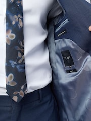 Ted Baker Tailoring Blue Performance Panama Jacket - Image 6 of 7