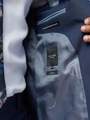 Ted Baker Tailoring Blue Performance Panama Jacket - Image 7 of 7
