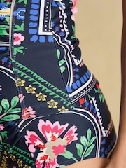 Joules Jasmine Navy Floral Tankini Top - Image 5 of 8