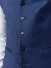 Ted Baker Tailoring Slim Blue Keats Flannel Waistcoat - Imagen 2 de 2