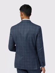 Ted Baker Tailoring Slim Blue Byrne Plum Check Jacket - Image 2 of 5