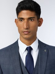 Ted Baker Tailoring Slim Blue Byrne Plum Check Jacket - Image 5 of 5
