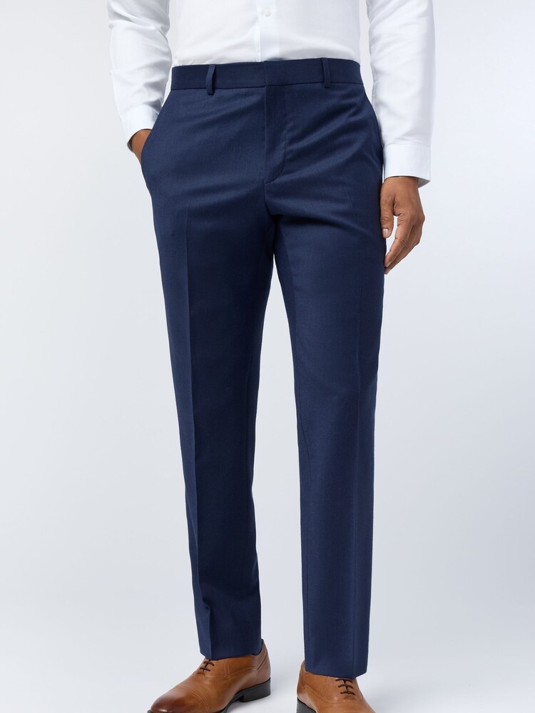 Ted Baker Tailoring Slim Blue Keats Flannel Trousers - Image 1 of 2