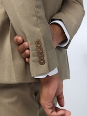 Ted Baker Tailoring Slim Natural Larkin Flannel Jacket - Image 6 of 6