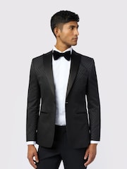 Ted Baker Tailoring Diamond Jacquard Black Jacket - Bild 1 von 6