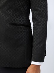 Ted Baker Tailoring Diamond Jacquard Black Jacket - Image 3 of 14